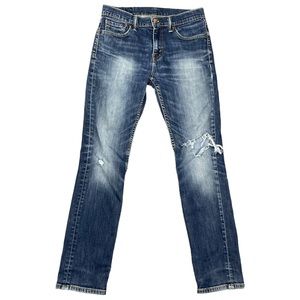 LEVI'S 511 Slim Fit Jeans Mens 30x32 Blue Ripped Distressed Denim Comfort